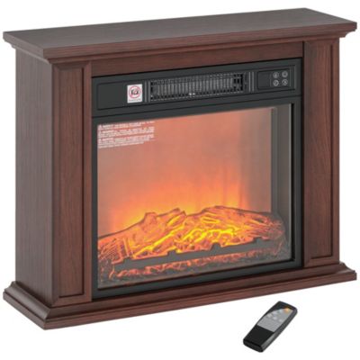26" Freesding Electric Fireplace Heater with Mantel,