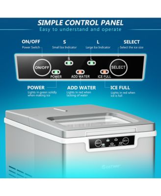 Ice Maker Machine Countertop 26Lbs/24H Portable