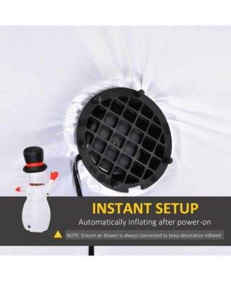 8' Christmas Inflatable Waving Snowman Yard Decorations w/ LED Lights