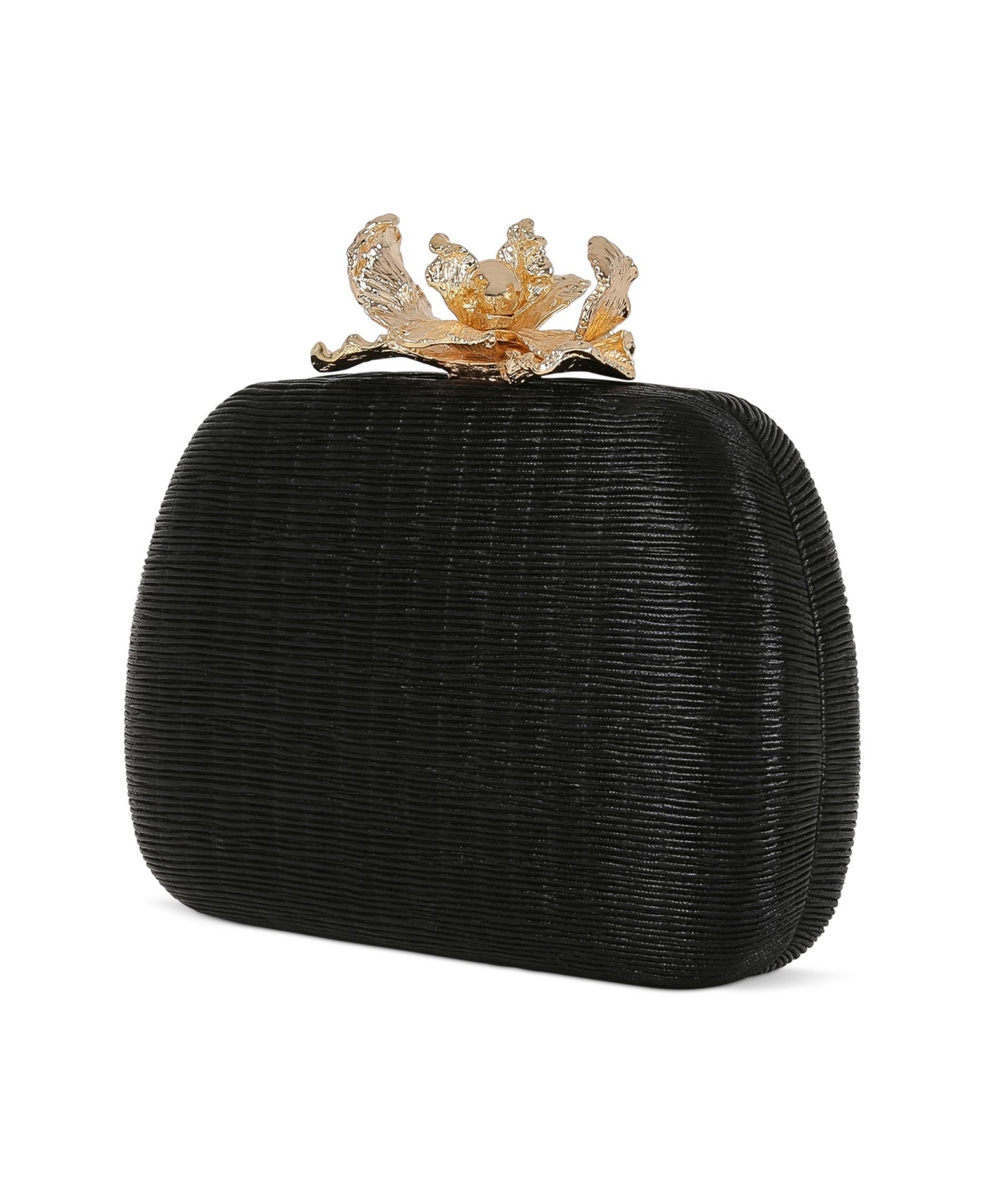 Jewel Badgley Mischka Woman's Iris Mini Pleated Metallic Minaudiere