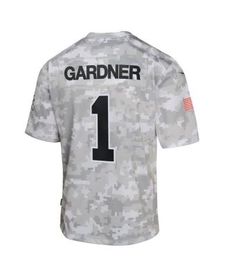 Big Boys and Girls Sauce Gardner Arctic Camo New York Jets 2024 Salute to Service Game Jersey