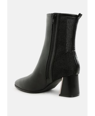 Womens Mimosa Mesh Detail Pointy Ankle Boots