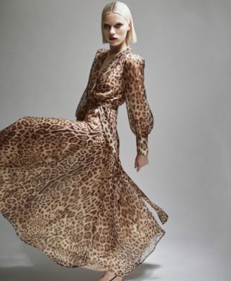 knee length dresses for ladies The Daphne Leopard Wrap Dress – 8apart