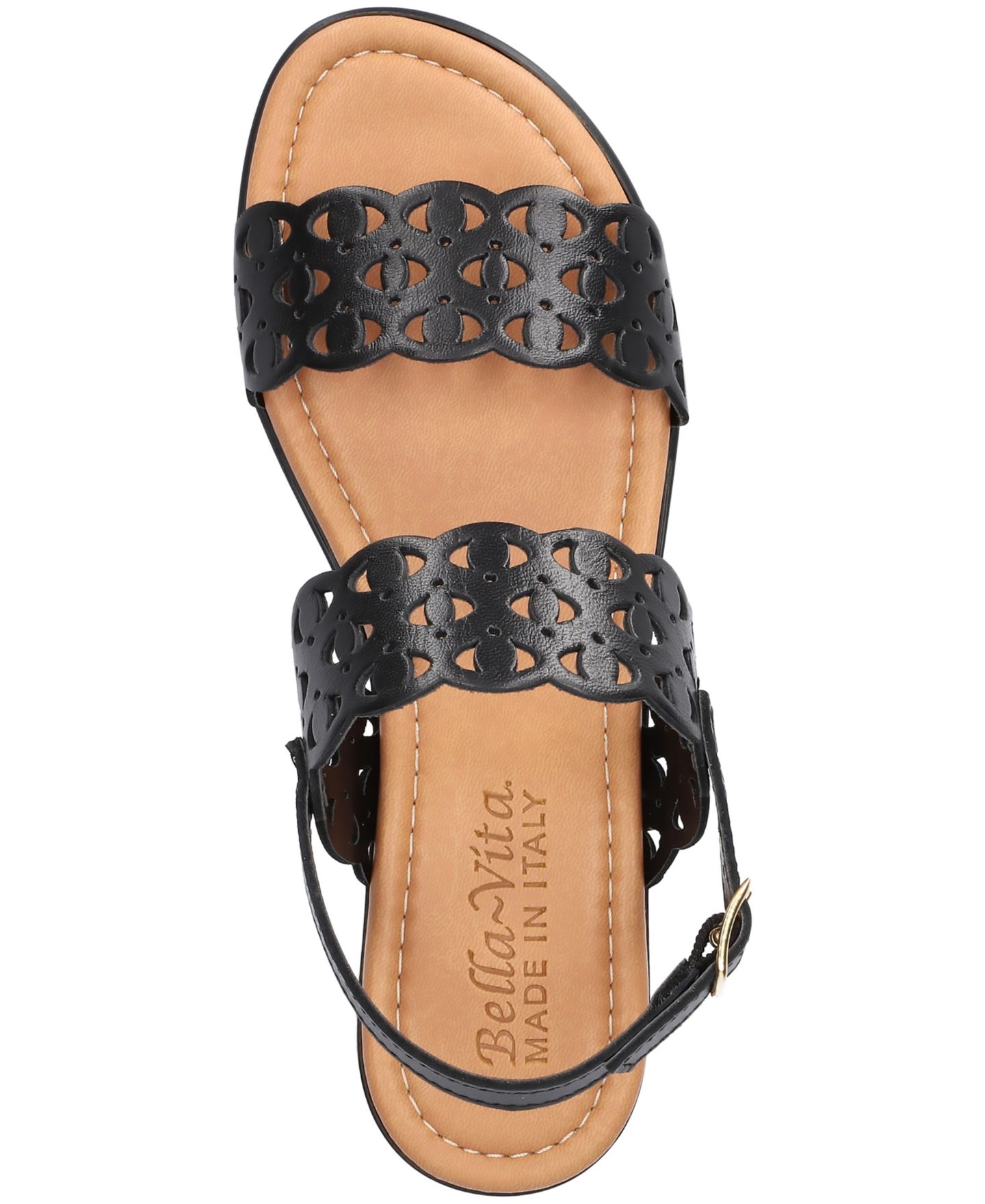 Женские сандалии Bella Vita Zoe-Italy Wedge, цвет: Чёрный кожаный — фото 6