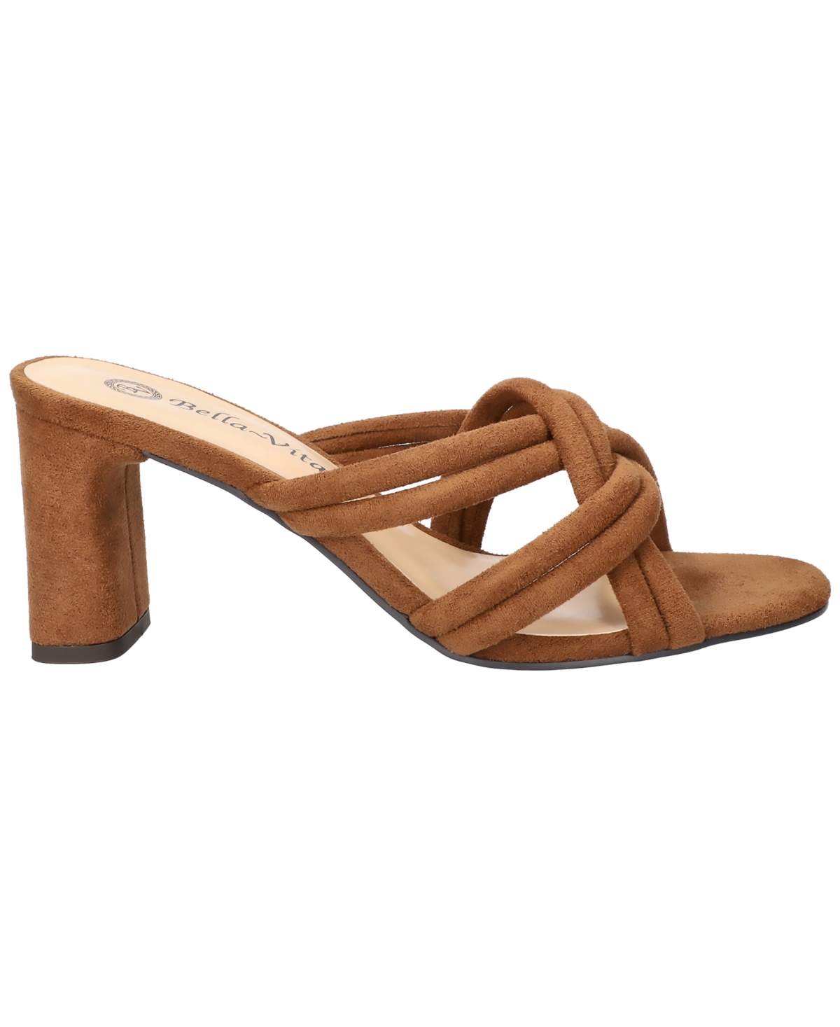 Bella Vita Carmen Slide Sandal In Cognac Suede