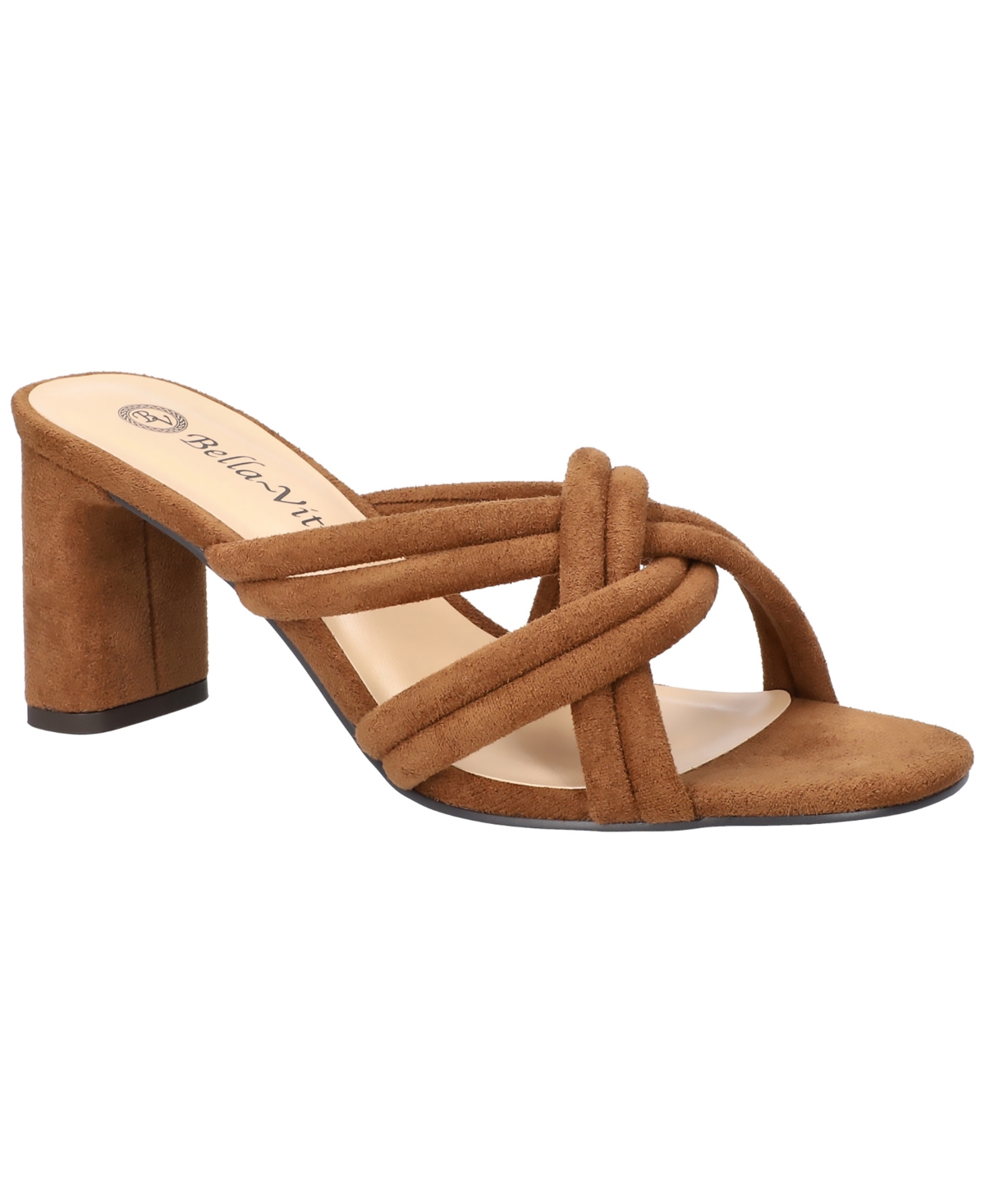 Bella Vita Carmen Slide Sandal In Cognac Suede