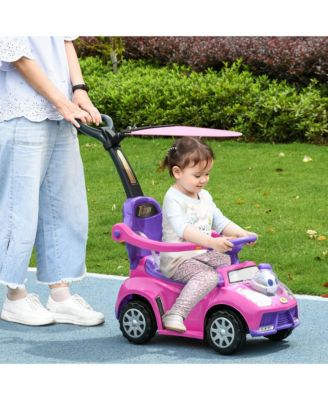 3 in 1 Push Car, Sliding Car with Removable Handle, Music, Horn,