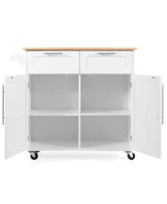 Heavy-Duty Rolling with Towel Holder, Drawer Kitchen Cart