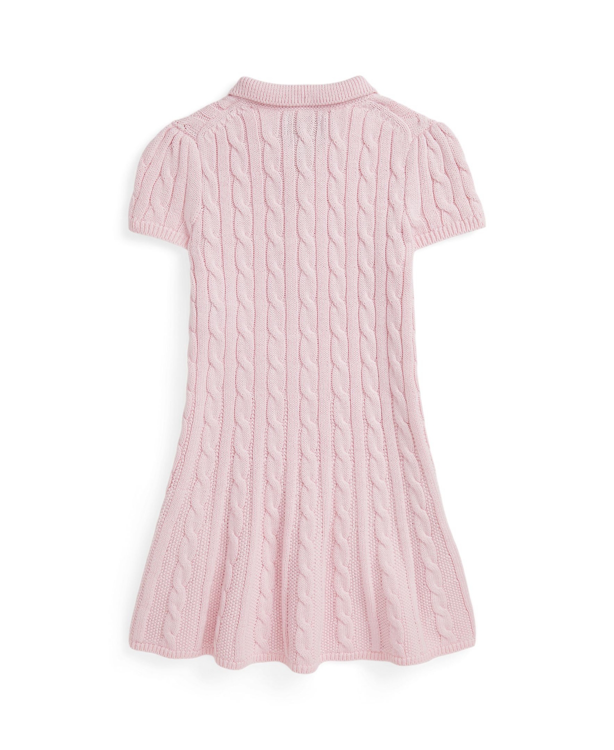Polo Ralph Lauren Cable-knit Cotton Polo Sweater Dress In Pink
