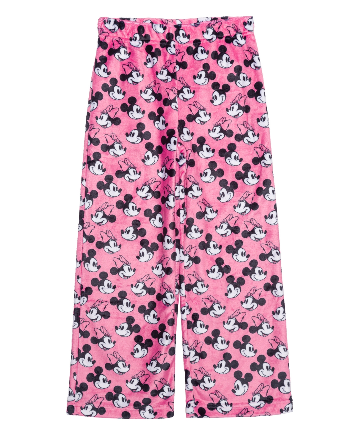 Disney Big Girls Mickey And Minnie Plush Lounge Pant In Red