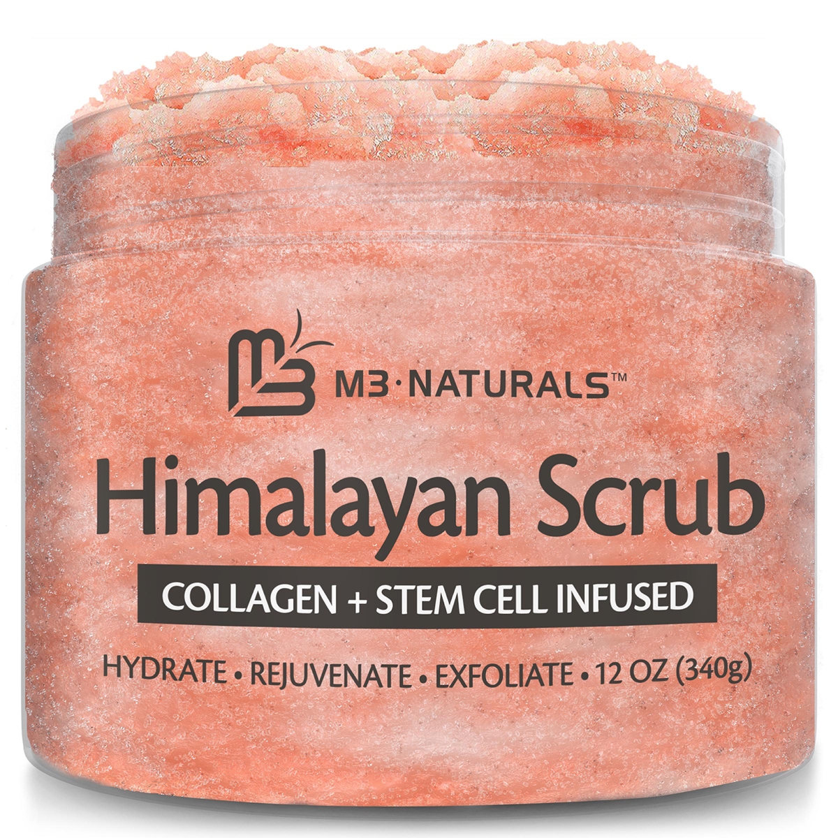 Naturals Himalayan Salt Body Scrub Infused with Collagen and Stem Cell Natural Exfoliating Salt Scrub