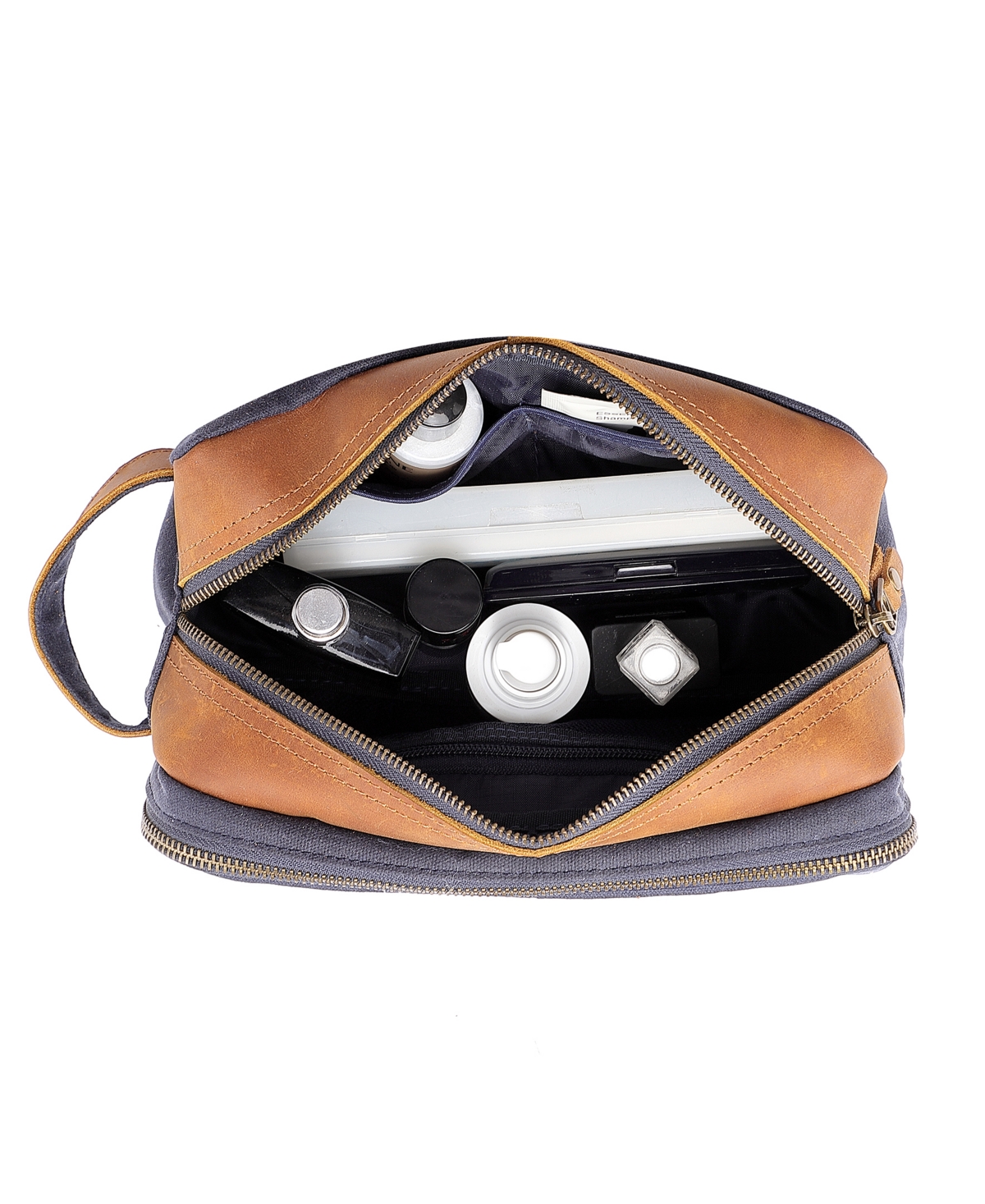 Tsd Brand Turtle Ridge Zip Top Toiletry Bag In Navy