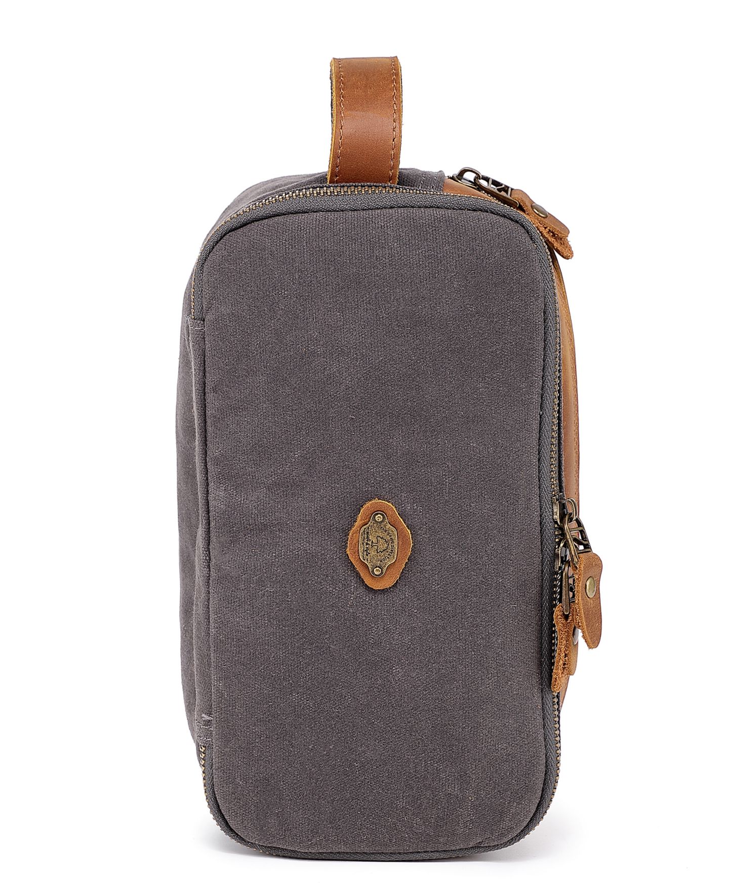 Женский несессер TSD BRAND Turtle Ridge Zip Top Toiletry Bag, цвет: Серый — фото 5