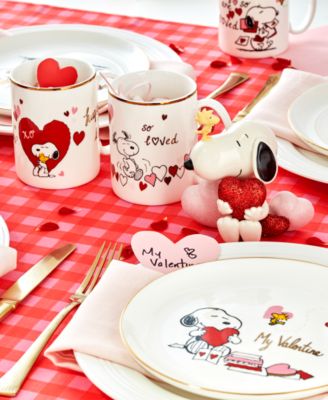 Snoopy Valentine's Day Assorted Accent Plates, Set of 4