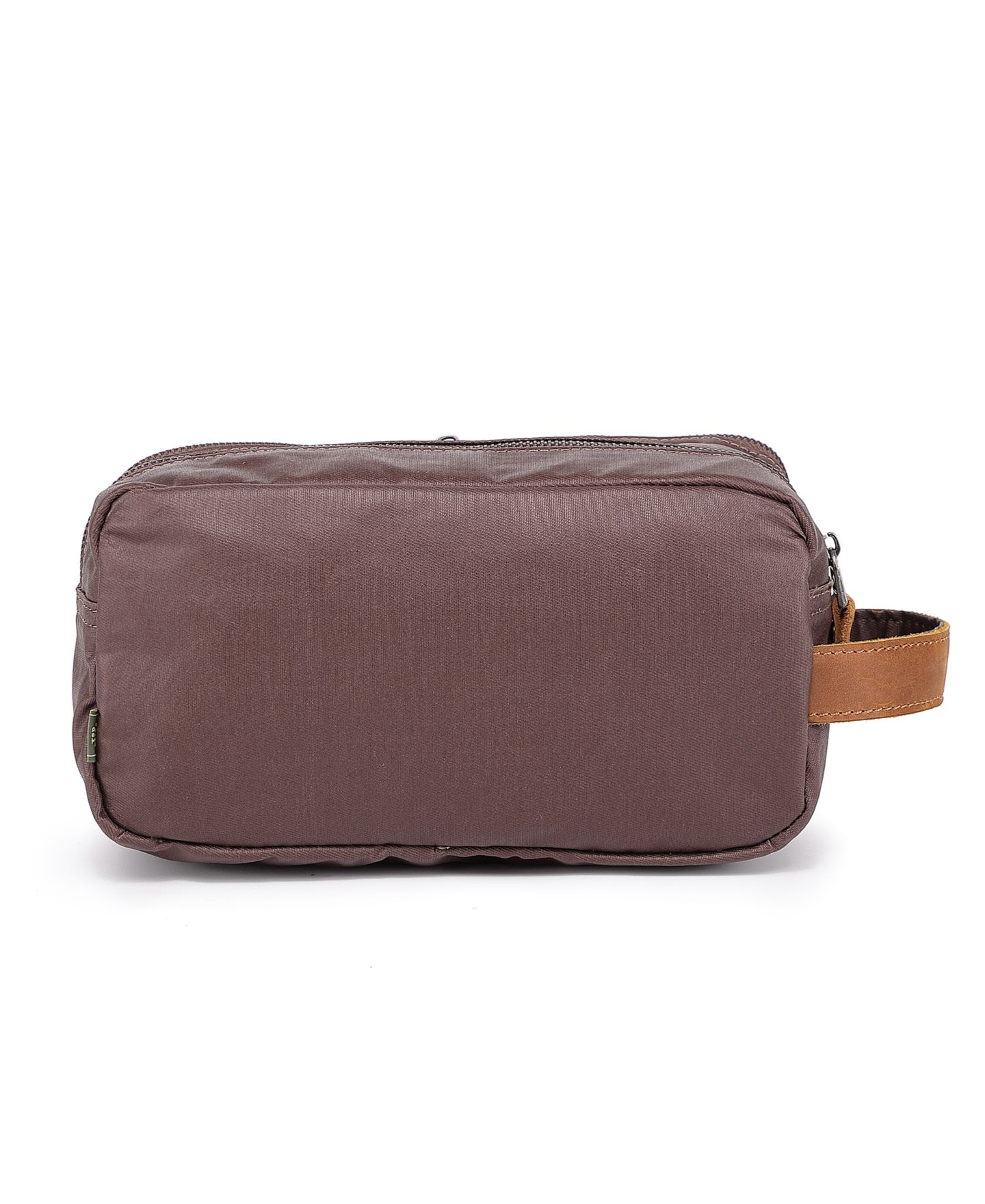 Женский несессер TSD BRAND Urban Light Zip Top Toiletry Bag, цвет: Коричневый — фото 2