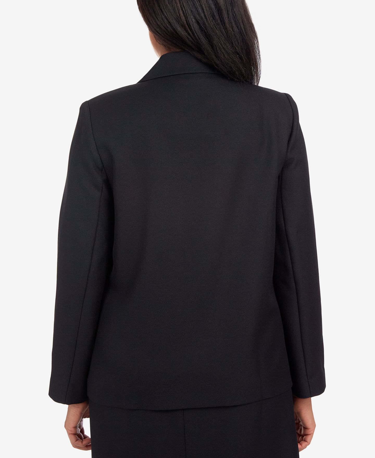 Женская куртка Alfred Dunner Petite Classic Fitted Blazer, цвет: Чёрный — фото 2