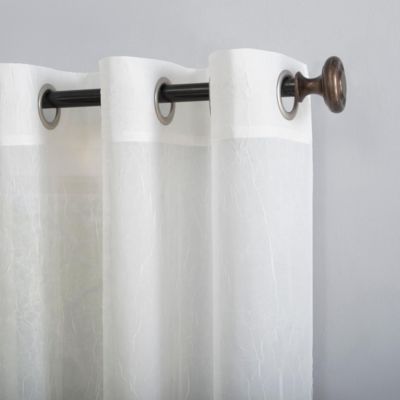 Crushed Sheer Voile Grommet Curtain Panel