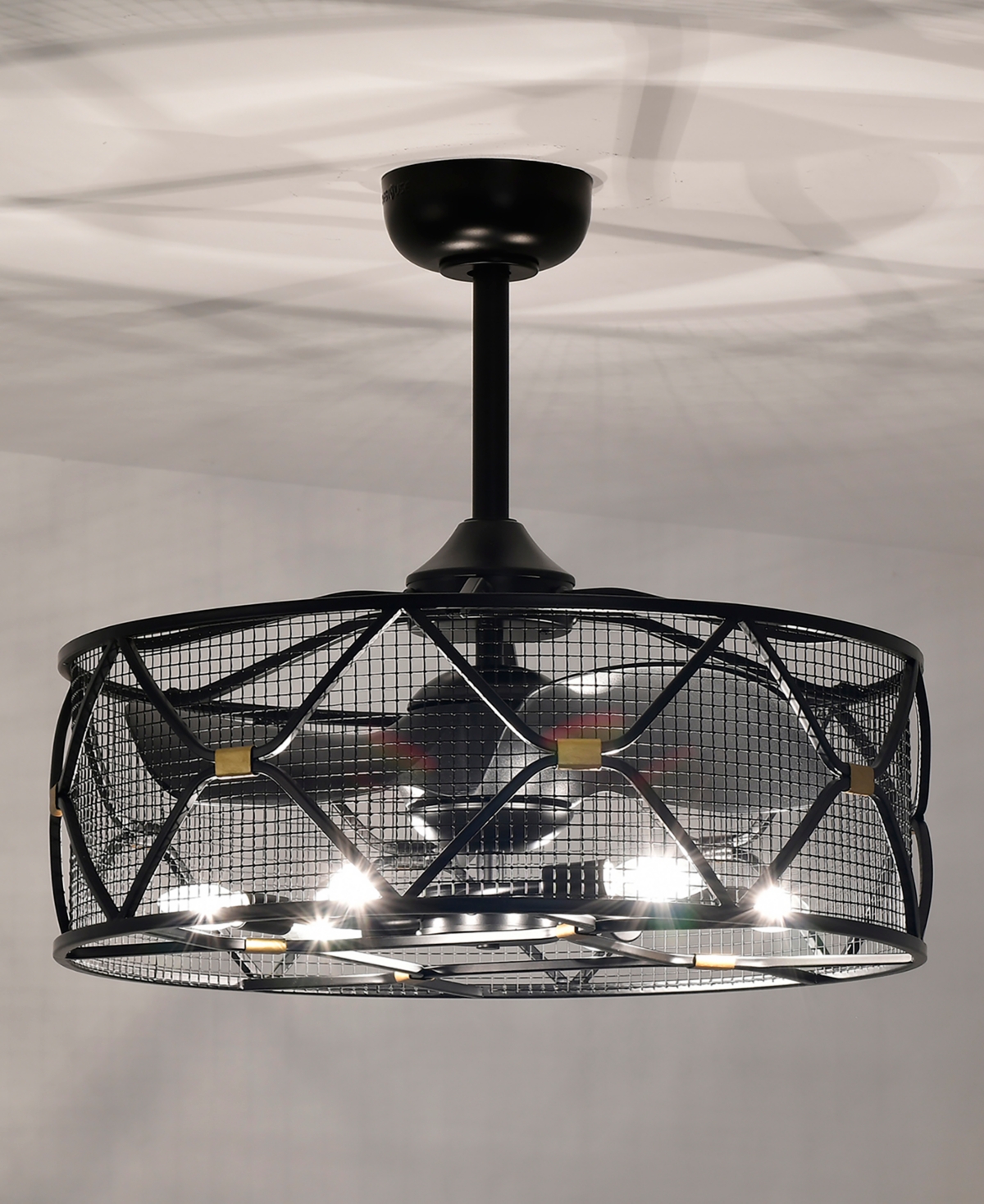 Home Accessories 24.3" Nelle Indoor Ceiling Fan With Light Kit And Remote In Black