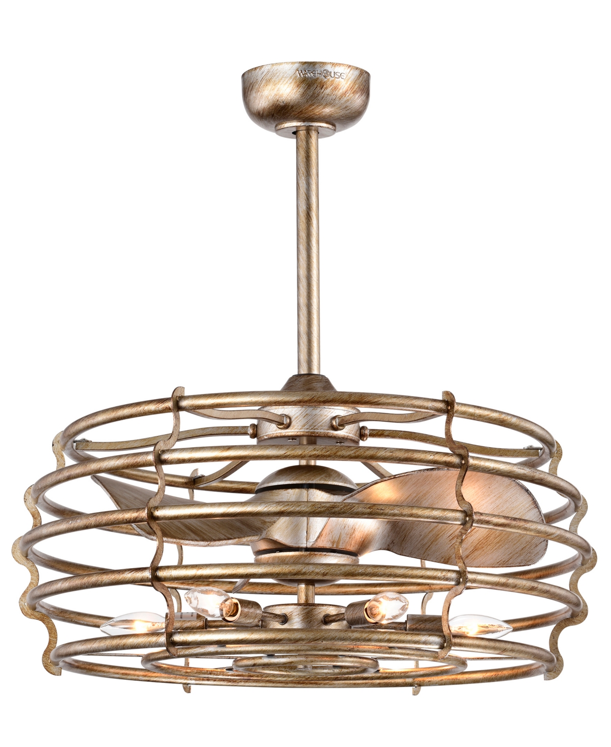 Home Accessories 26" Baakir 6-light Indoor Ceiling Fan With Light Kit And Remote In Gold Brushed