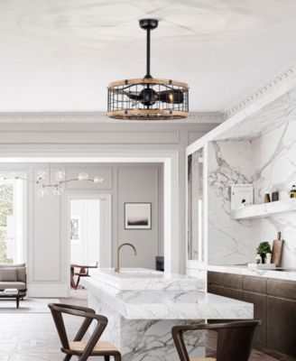 24.8" Selma Indoor Ceiling Fan with Light Kit and Remote