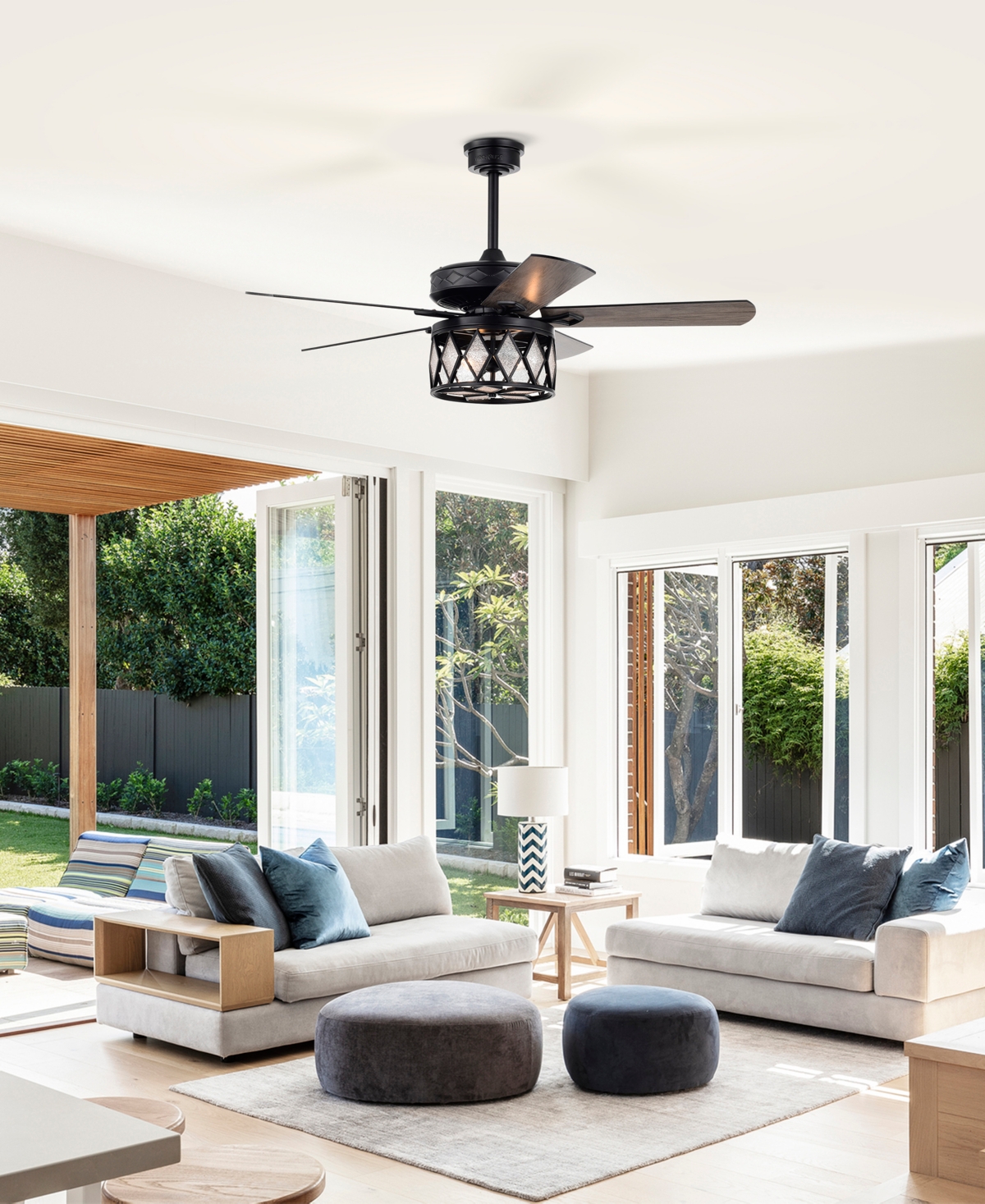 Home Accessories 52" Jescha 2-light Indoor Ceiling Fan With Light Kit And Remote In Matte Black