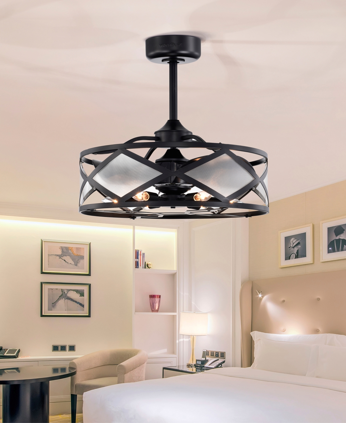 Home Accessories 23.2" Daniya 6-light Indoor Ceiling Fan With Light Kit And Remote In Matte Black
