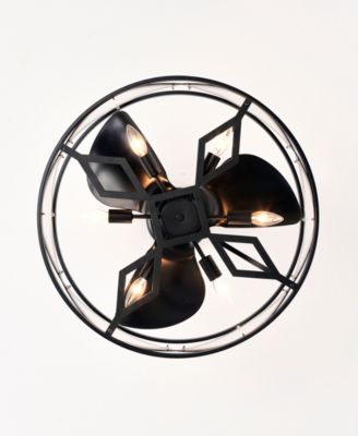 23.2" Daniya 6-Light Indoor Ceiling Fan with Light Kit and Remote