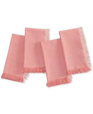 Chambray Solid Color Fabric Napkin, Set of 4