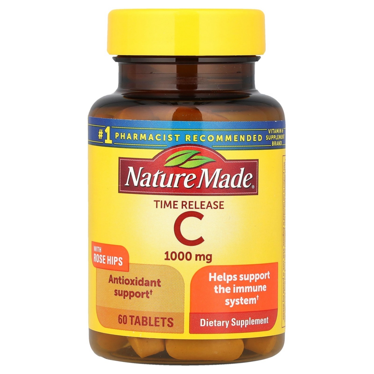 Nature Made Vitamin C with Rose Hips Time Release 1 000 mg - 60 Tablets