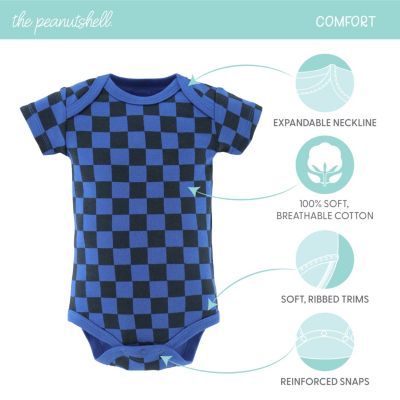 Baby Boys Truck Dino Bodysuits, 4-Pack