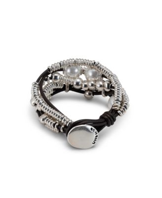 Sterling Silver-Plated White Cultivated Pearls Bracelet