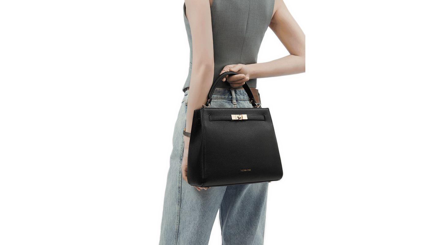 Женская сумка Victoria Hyde London New-Victoria Women Satchel & Victoria Hyde Medium Handbag - Bags for Women, цвет: Чёрный — фото 1