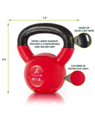 Vinyl Coated Iron Kettlebell, 20lb