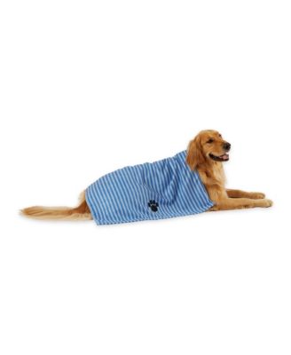 Microfiber Stripe Paw Pet Towel 41x23.5-inch