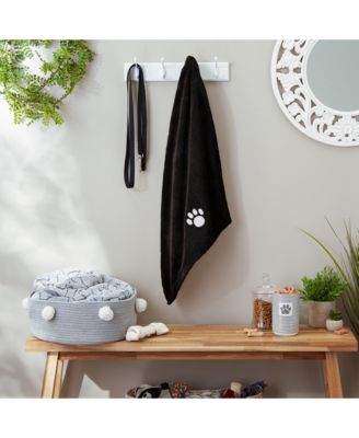 Pet Microfiber Towel Embroidered Paw Print 41x23.5-inch