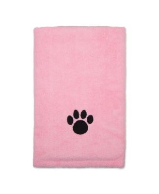 Pet Microfiber Towel Embroidered Paw Print