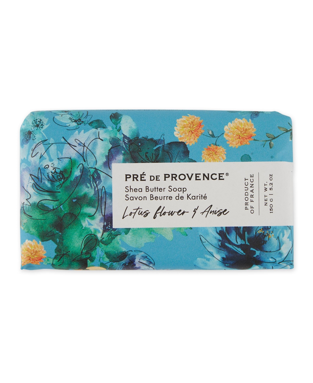 European Soaps Pre de Provence Le Jardin 150 Gram Soap Bar, Crane Flower & Orange - Lotus flower and anise