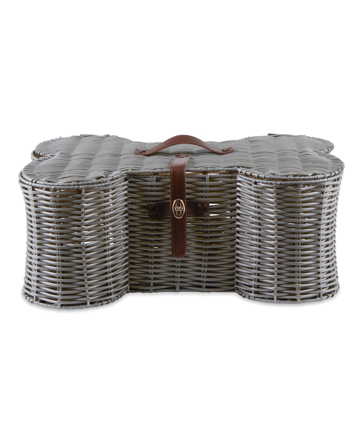 Pet Storage Basket Bone Shape - Gray