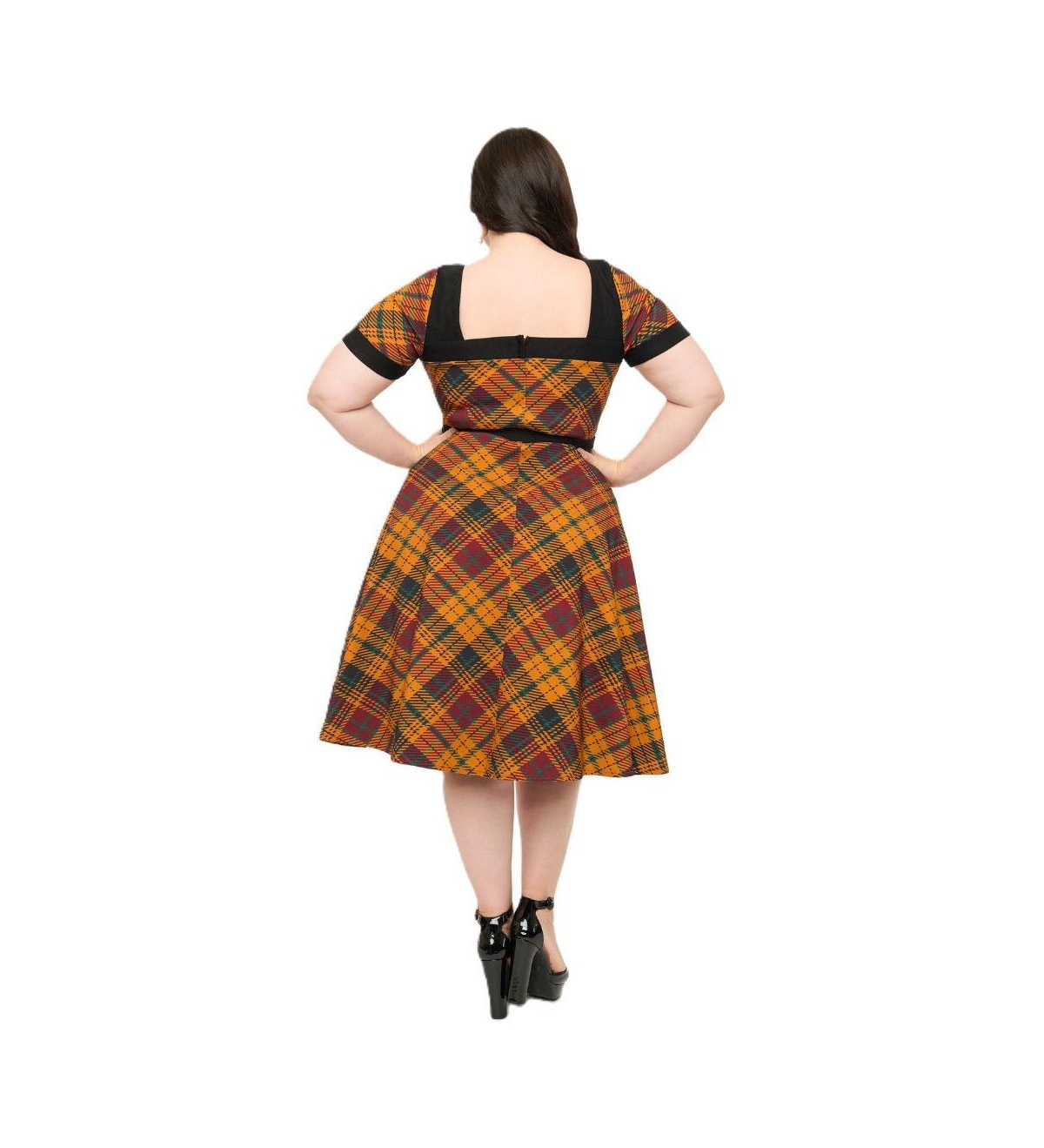 Unique Vintage Plus Size 1950s Sweetheart Neckline Swing Dress