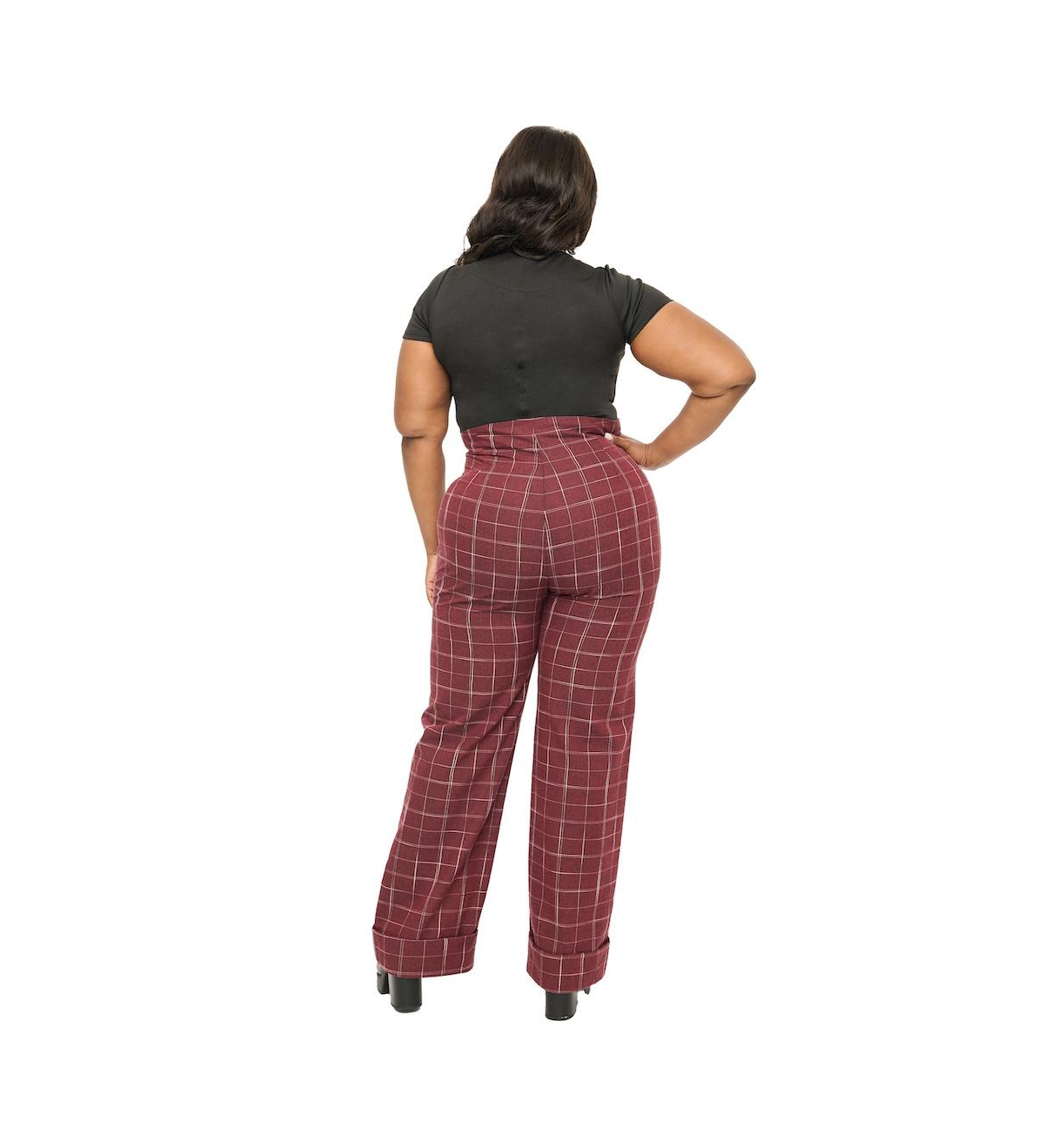 Unique Vintage Plus Size 1940s Buttoned Wide Leg Trousers