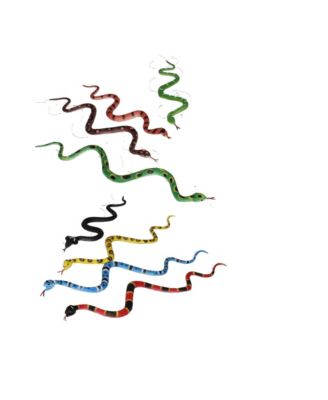 Nature Tube Snake Figurines, 8 Pieces