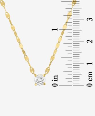 Lab-Grown Diamond Necklace (1/4 ct. t.w.) in Sterling Silver or 14k Gold-Plated Sterling Silver, 16" + 2" extender