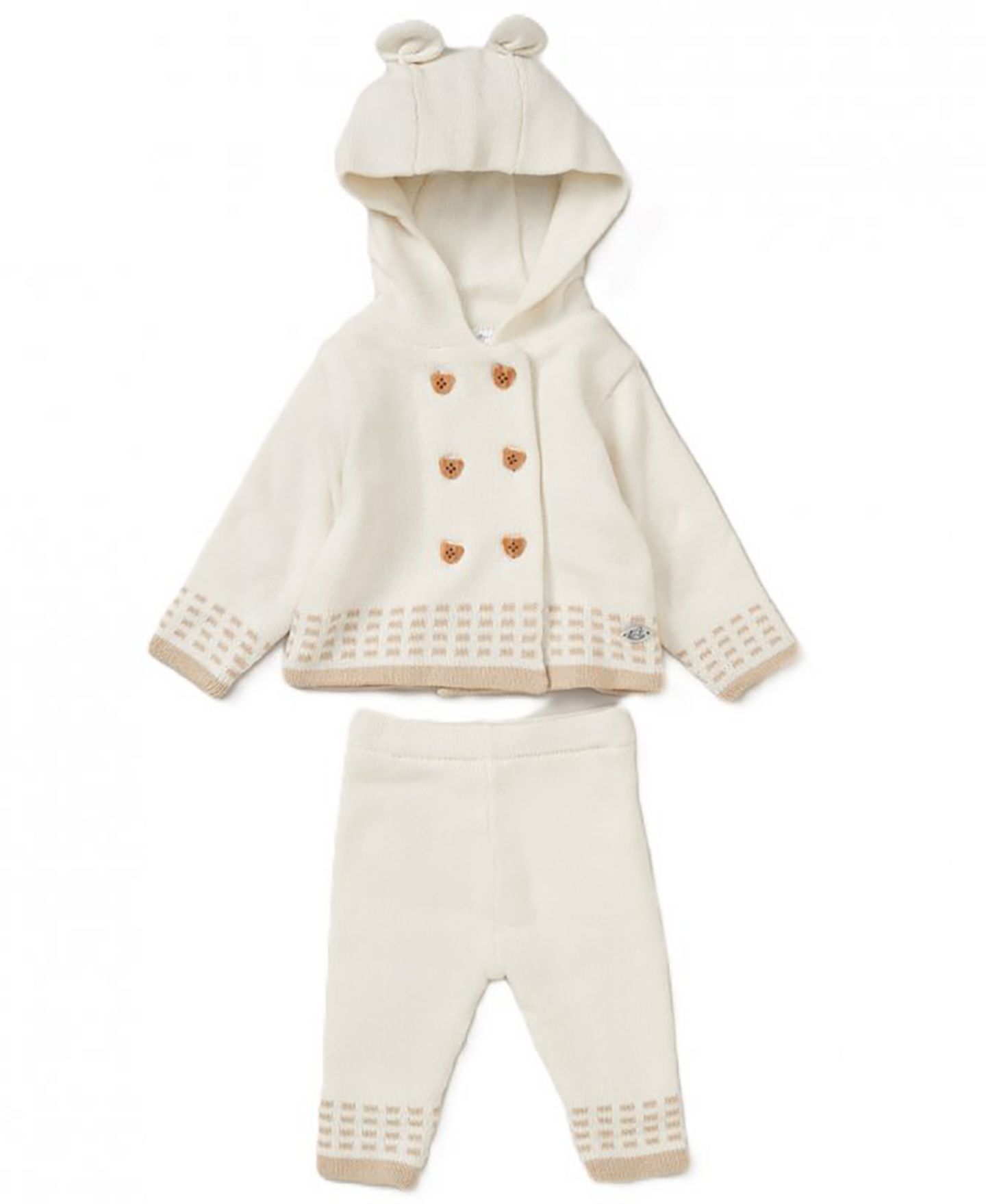 Комплект Rock-A-Bye Baby Boutique Jacket and Trouser Knitted, 2-Piece Set для малышей, цвет: Овсяный — фото 2