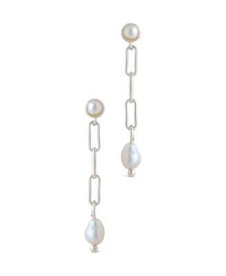 Fayelynn Mother of Pearl Chain Drop Earrings