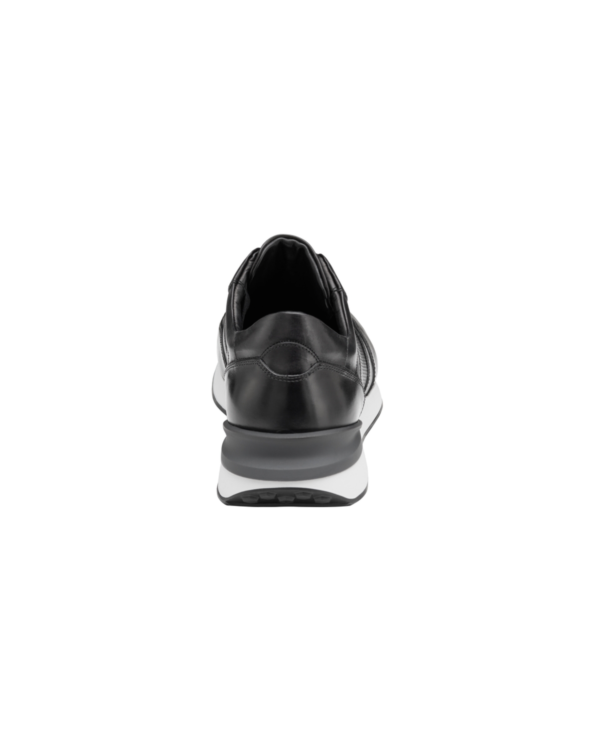 Johnston & Murphy Men's Briggs Lace Up Jogger Sneaker In Black Italian Leather