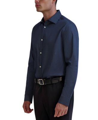Men's Slim-Fit Geo-Print Dress Shirt