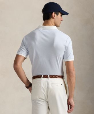 Men's Classic-Fit Print Soft Cotton Polo Shirt
