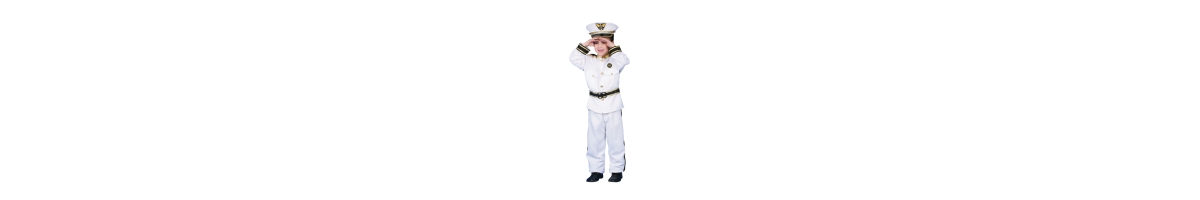 Dress Up AmericaNavy Admiral Costume Set - Kids Boys & Girls - White