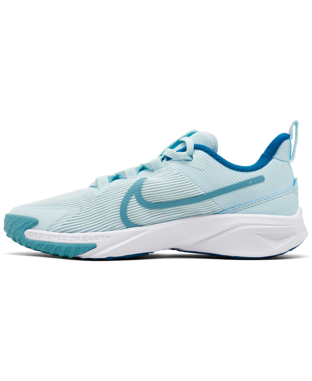 Nike Little Girls' Star Runner 4 Casual Sneakers From Finish Line In Glacier Blue