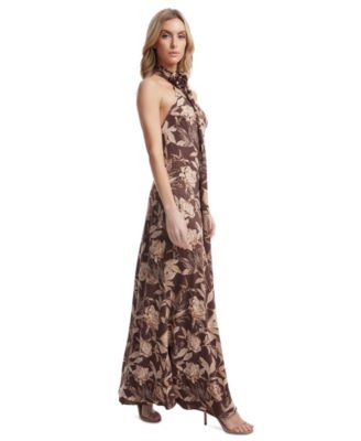 Women's Olivia Floral-Print Low-Back Gown